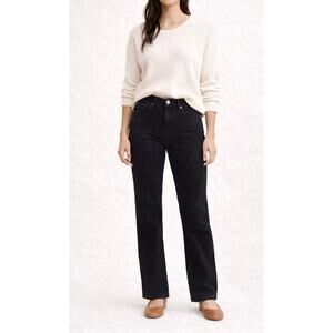 Levi’s 505 Straight Leg Black Jeans Mid Rise 5 Pocket Denim Size 8